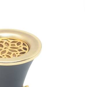 Brûleur d'encens moderne en métal noir et or en forme de feuille de ginkgo, encensoir conique de style nordique, décoration de salon, décoration de bureau - Product Image 6