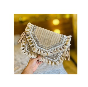 Top Quality Heavy Material <strong>Jute</strong> Pouch Bags For Women Use <strong>Sacks</strong> Canvas Tote Bags Custom Shape Lightweight With Chain Handle - Product Image 6