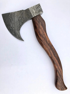 Hacha Tomahawk de Acero de Damasco Hecha a Mano con Mango de Madera Natural - Product Image 2