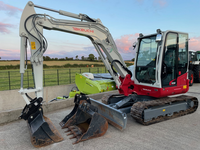 Mini-excavatrice Takeuchi TB260 de 6 tonnes, excavatrice compacte sur chenilles de 5735 kg, 48 CV, diesel, hydraulique, à prix avantageux