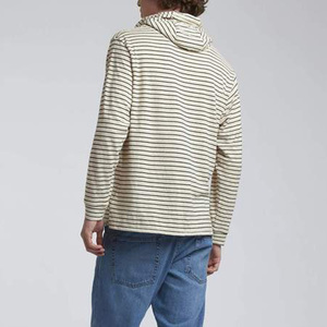 Sudadera con Capucha Personalizada de Alta Calidad 2025, Holgada, para Hombre, Ropa de Otoño, a Rayas, de Algodón Fino, Estilo Francés, Corta - Product Image 5