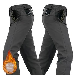 กางเกงวอร์มผ้าแคนวาสสำหรับผู้ชาย6XL ระบายอากาศได้ดีเป็นมิตรต่อสิ่งแวดล้อมผ้าแคนวาสกางเกงวิ่งขนแกะหนากระเป๋ากีฬาลำลองไซส์ใหญ่แบน5XL - Product Image 2