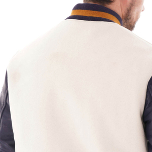 High Quality High Street Embroidered Solid Letterman Baseball College <b>Varsity</b> <b>Jacket</b> <b>Purple</b> Gold Long Sleeves Waterproof - Product Image 5