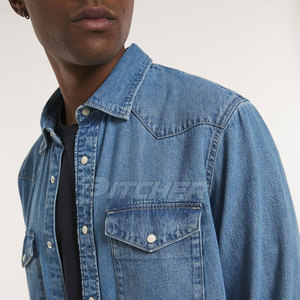 Diseña Tus Propias Camisas Vaqueras de Manga Larga para Hombre - 100% Algodón Transpirable, Servicio Personalizado OEM - Product Image 6