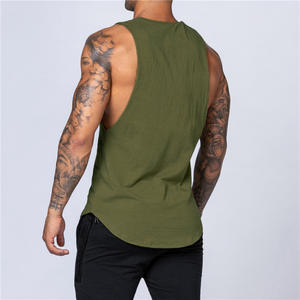 Nuevo Bamboo Mens Gym Tank Top Fitness Sport Wear Workout Tank Top Quick Dry Men's Vest Shirt Activewear Camisetas sin mangas para hombres - Product Image 4