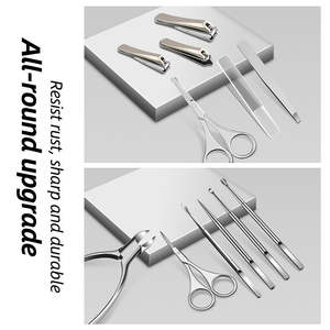 Juego Profesional de Manicura y Pedicura de 12 Piezas en Estuche de Cuero de Lujo, Kit de Herramientas de Acero Inoxidable para el Cuidado Personal de las Uñas - Product Image 5