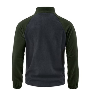 Sweat à capuche en polaire polaire pour homme, automne et hiver, avec col montant, demi-zip, manches longues, pull-over - Product Image 5