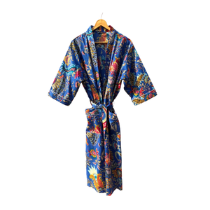 Robe kimono en coton imprimé à la main, motif floral paisley, pour le marché de gros au meilleur prix - Product Image 1