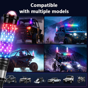 Luces de Antena de 1 Pie con Control Remoto por Aplicación, 360 °   Luces Láser RGB en Espiral para Todoterreno, Luces Láser RGB para Polaris Rzr Maverick - Product Image 6