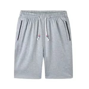 Shorts d'hiver sportifs pour hommes, imprimés, respirants, en toile, taille mi-haute élastique, 100% coton peigné non tissé, séchage rapide, anti-plis, 220g - Product Image 3