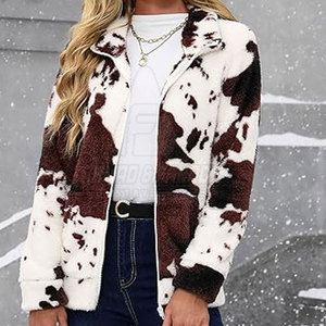 Veste en cuir de vachette pour femmes de haute qualité, tricotée pour l'hiver, faible MOQ, nouvelle arrivée - Product Image 3