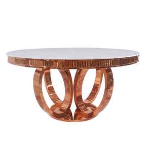 DreamLike Factory Modern Home Stainless Steel Gold Frame Dinning <b>Table</b> Set Furniture Luxury Dining <b>Table</b> Wedding <b>Table</b> - Product Image 3