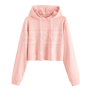 เสื้อฮู้ดเอวลอยสำหรับผู้หญิงเสื้อครอปมีสไตล์ - Product Image 1
