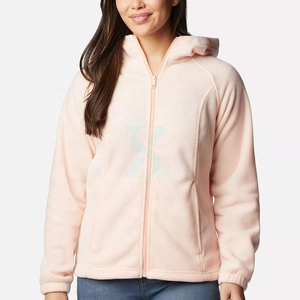 Sudaderas con cremallera para mujer de calidad superior 100% Material de algodón Streetwear estilo logotipo personalizado con bolsillos Sudadera con capucha para mujer - Product Image 1