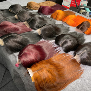 Meilleure vente perruque de fermeture perruques de cheveux humains vietnamiens perruque droite d'os de cheveux humains couleur ombrée pour femme noire - Product Image 1