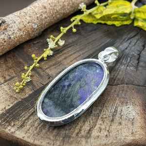 Charoite Bold Setting Pendentif en argent sterling 925 Pendentif en argent fait à la main Pendentif de style ethnique - Product Image 4