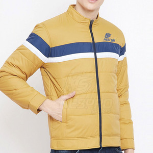 2025 hommes hiver doudoune Style personnalisé col montant avant Logo écologique Polyester tissu manches longues en gros - Product Image 3
