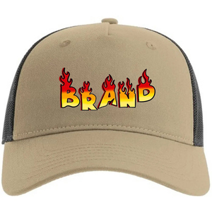 2025 recién llegado logotipo personalizado 5 paneles parches bordados gorra de camionero para hombres-malla Snapback ala curva moda playa al aire libre - Product Image 1