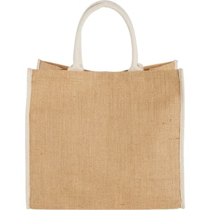 Bolso de compras de yute ecológico al por mayor, bolso de mano de estilo bohemio reutilizable con logotipo personalizado para mujer, moda para todas las estaciones - Product Image 4
