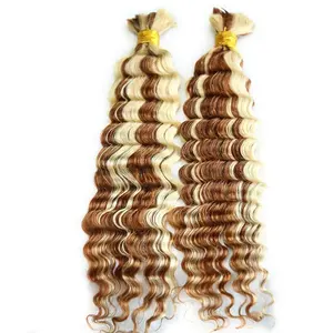 Factory Price Top Quality Piano Highlight Silky Bulk Human Hair For Braiding Vietnamese Virgin Raw Hair Extensions Supplier