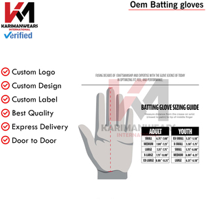 Guantes de Bateo Premium para Adultos y Jóvenes, Ajuste Tri-Curvo, Cuero Genuino, Guantes Deportivos para Béisbol y Sóftbol, Fabricante de Guantes - Product Image 4