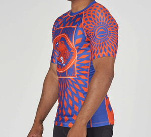 2025 Bright Way International Men's MMA Rash Guard con logotipo personalizado transpirable y características anti-UV - Product Image 3