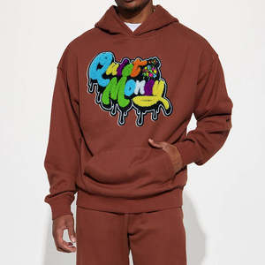 Sudaderas con Bordado Chenille para Hombre, Diseño Nuevo y Económico, Calidad Superior, Logotipo/Colores Personalizados - Product Image 1