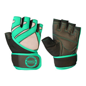 Factory-Made High Quality Leather Sports Cycling <b>Gloves</b> Custom Logo Printing Non-Slip Hand <b>Grips</b> Adjustable Wrist Strap - Product Image 6