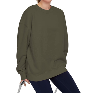 Sweat-shirt de sport personnalisé pour femmes 260gsm respirant confortable en coton polyester pulls à col rond décontractés vêtements de sport prix bon marché - Product Image 5