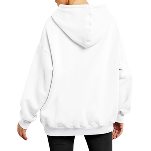 Bajo MOQ Precio barato Alta calidad Baggy Oversized Pullover Custom 100% Algodón Anti Arrugas Drop Shoulder Hoodies para mujer - Product Image 2