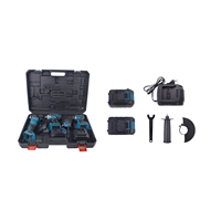 Ensemble d'outils électriques portables multi-usages 3 en 1 de haute qualité, perceuse à percussion sans fil, meuleuse d'angle 125, clé dynamométrique à couple élevé pour OEM