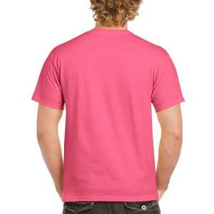 Camisetas de algodón de 300g para hombre, camiseta transpirable holgada de cuello redondo de verano de manga corta para hombre y mujer, Camiseta básica - Product Image 3