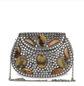 Oxford Modern Clutch Bag with Stone Mother of Pearl Design for Ladies Evening Use Thank You Gifts From India <b>by</b> Lametierartz - Product Image 5