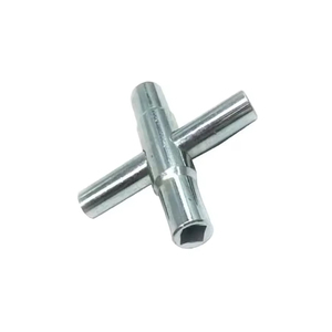Clé d'eau industrielle quatre voies en argent de haute qualité, marque Inder, outil pratique pour une coupure rapide de l'eau, personnalisable OEM - Product Image 1