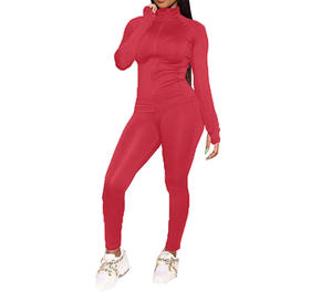 ชุดกีฬาผู้หญิง2ชิ้นชุดครอปเชิ้ตและกางเกงชุดวอร์มสีดำและสีขาวสำหรับฤดูใบไม้ผลิและฤดูใบไม้ร่วง - Product Image 1