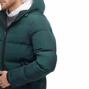 Veste d'automne pour homme à capuche Chaude Respirante Coupe-vent Vêtement d'extérieur Doublure douce Finition lisse Fermeture éclair intégrale Option de logo personnalisé sur le devant - Product Image 3