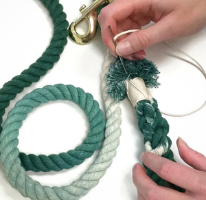 Stone Grey Organic Cotton Rope Dog <b>Leash</b> <b>Pet</b> Supplies Accessory Customized Colored Cotton Rope Handmade Dog <b>Leash</b> <b>Pet</b> <b>Leash</b> Set - Product Image 2