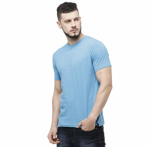 180 GSM épais coton hommes T-shirts étiquette personnalisée Logo O cou T-shirts 100% coton O cou t-shirts - Product Image 2