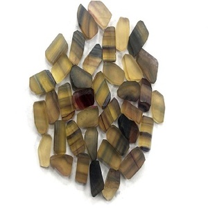 AAA Grade 10-Piece Fluorite Gemstone Set 18-20 MM Raw Size Untreated Multi-Color Loose Rough Stone Natural Fluorite Gemstones - Product Image 1