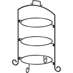 Antique Iron Metal Plate Rack Black Finished Perfect For Kitchenware <b>Tabletop</b> Standing Multifunction Plate <b>Storage</b> Holder - Product Image 4