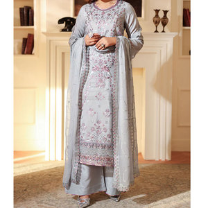 Collection brodée pour vente en ligne, vente en gros personnalisée, costume pakistanais pour femmes en 3 pièces, vêtements décontractés - Product Image 6