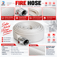 Tuyau d'incendie en PVC polyester Kunan 50 65 80 mm 100 m pour la lutte contre l'incendie