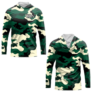 Custom Logo Fishing Hoodie Jersey <b>Performance</b> Wear Quick Dry Polyester Long Sleeve UV Sun <b>Protect</b> UPF 50 Fishing Shirts - Product Image 3