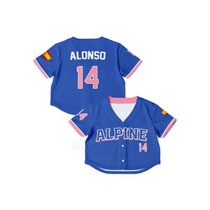 Camiseta Deportiva Corta para Mujer, Ligera, Transpirable, Estilo Béisbol, Cómoda y Elegante, Ropa Deportiva Informal - Product Image 1