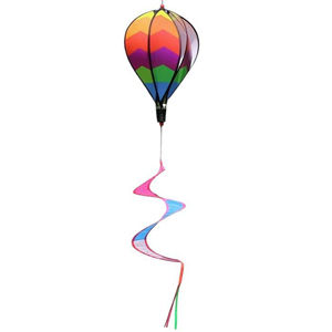 Juego de Decoración para Fiestas Design4 Bdt, Campana de Viento con Globos de Arcoíris y Cola en Espiral, 28 cm de Diámetro y 110 cm de Longitud - Product Image 1