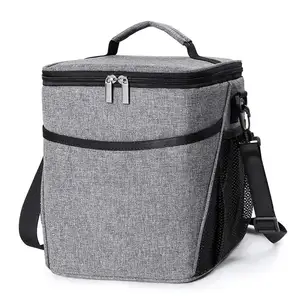 Sac à lunch isotherme Grand sac fourre-tout isotherme pour adulte, homme, femme, enfant, refroidisseur à double pont pour bureau école pique-nique