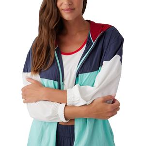 Veste de mode personnalisée grande taille pour femmes été décontracté imperméable coupe-vent en nylon imprimé tissu fourniture en gros grandes tailles - Product Image 3