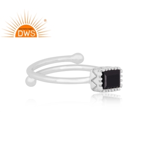 Anillo apilable de piedras preciosas espinales negras naturales de plata de ley fina superventas, joyería personalizada para mujer, regalo para ella - Product Image 3