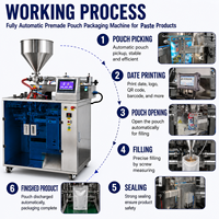 Machine d'emballage de sachets préformés Doypack pour Ketchup, Beurre de cacahuète, Miel, Pâte de gingembre et d'ail, Sauce chili, Mayonnaise, Chutney