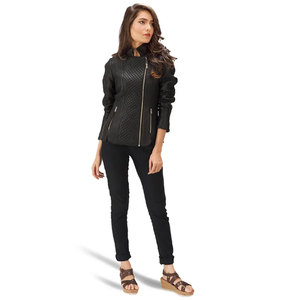 Chaqueta de Cuero para Mujer, Diseño de Moda, Chaqueta Sólida para Mujeres y Niñas, Precio al por Mayor - Product Image 6